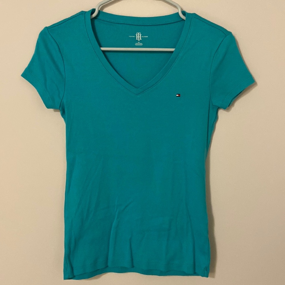 Turquoise Tommy Hilfiger T-Shirt